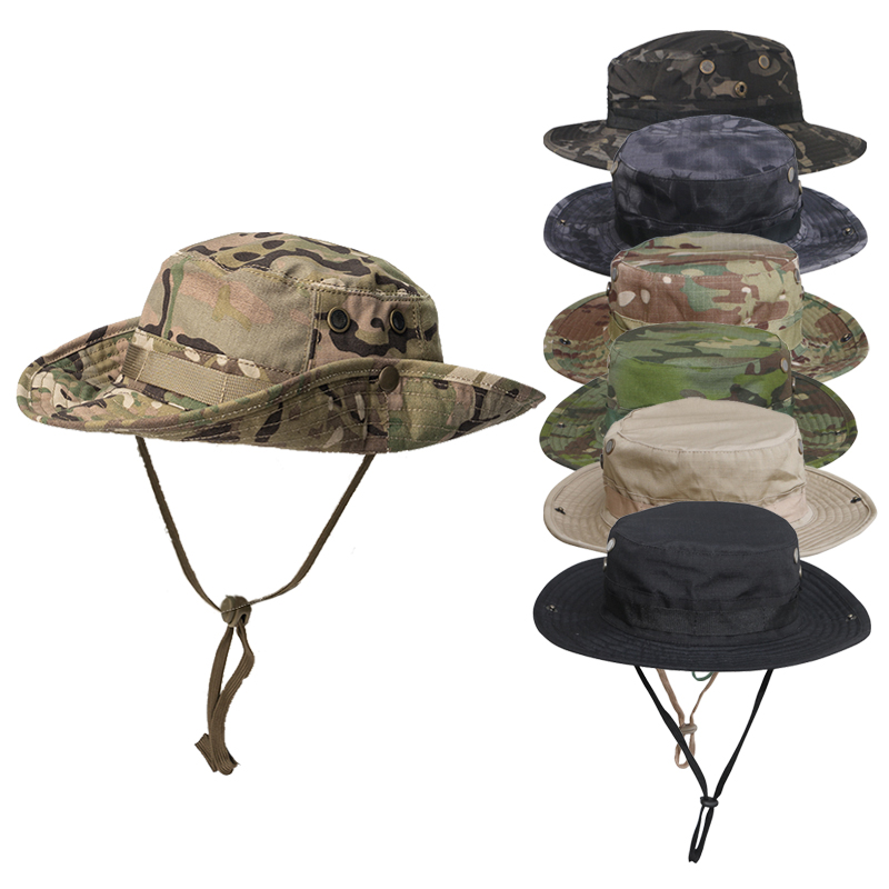 Boonie Hat Tactical - Ademende Boonie-hoed Zonbeschermingspet UPF50+ UV Brede