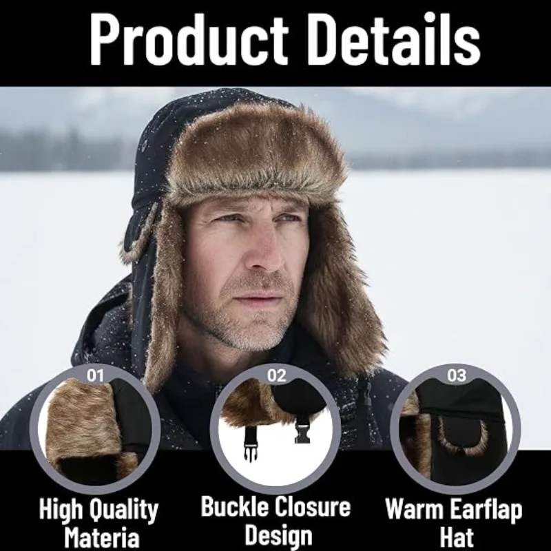 Russische skihoed, warme winte - Winter Trapper Hat recensie en prijs