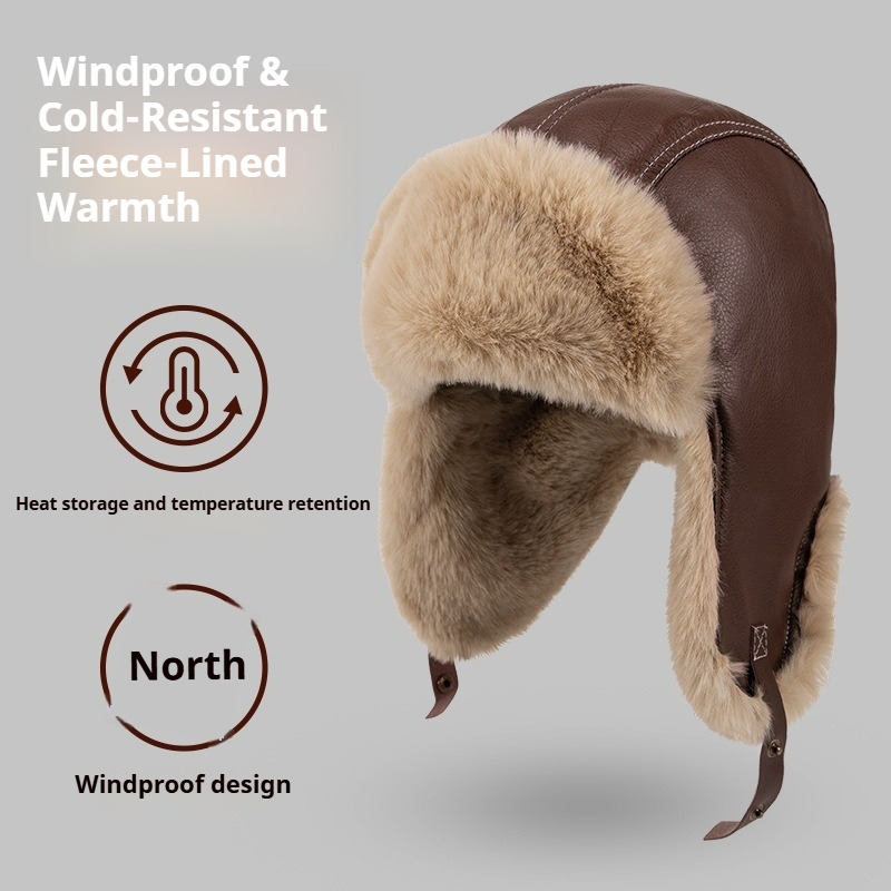 Heren Winter Warme PU Lederen  - Winter Trapper Hat recensie en prijs