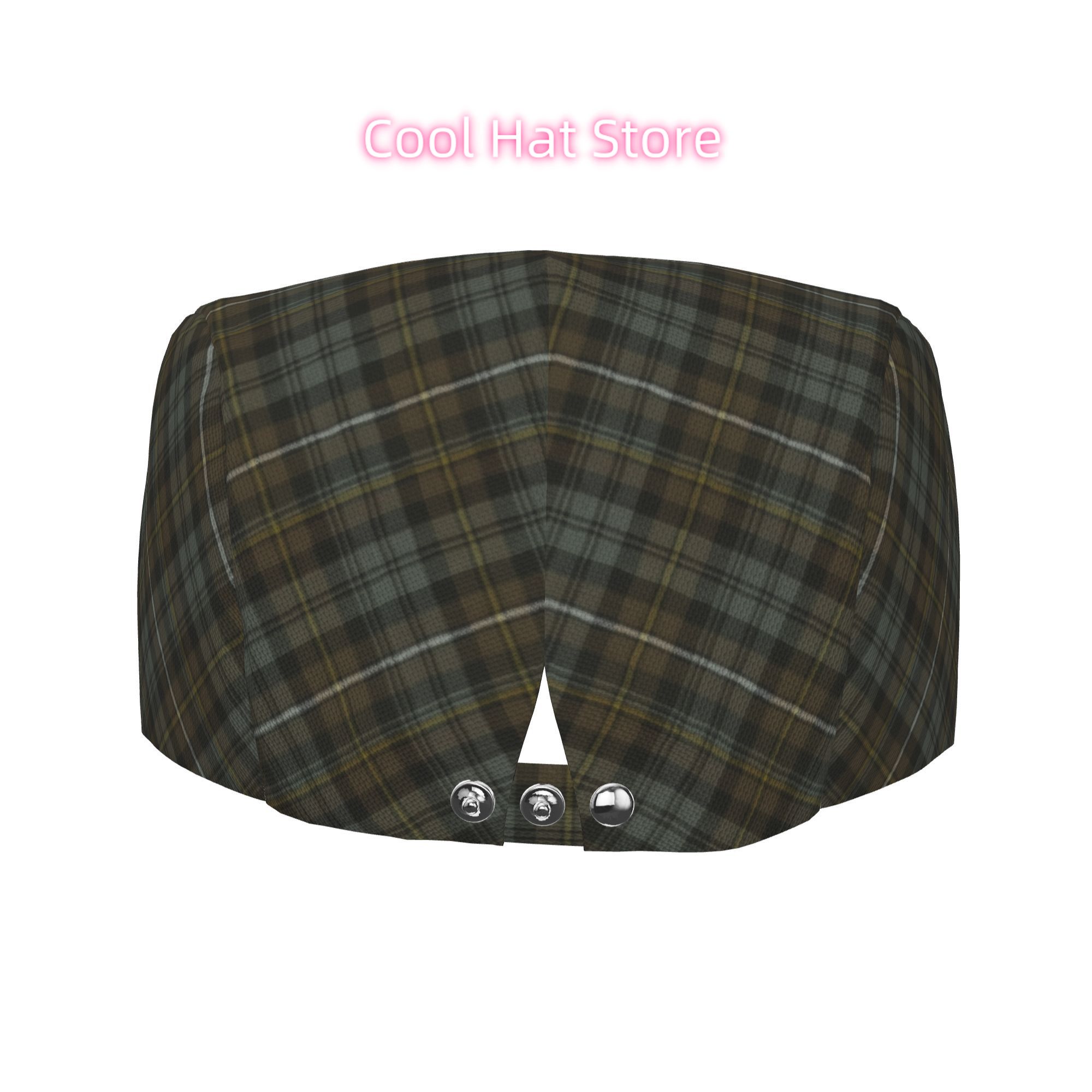 Bruin en grijs geruit patroon, - Newsboy Cap Ivy recensie en prijs